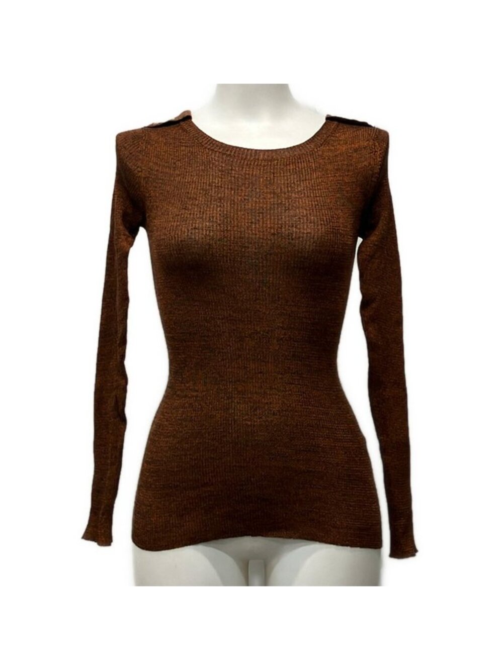 Gucci Long Sleeve Sweater S Brown Crew